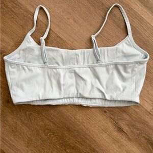 Garage White Cropped Bralette Tank Top